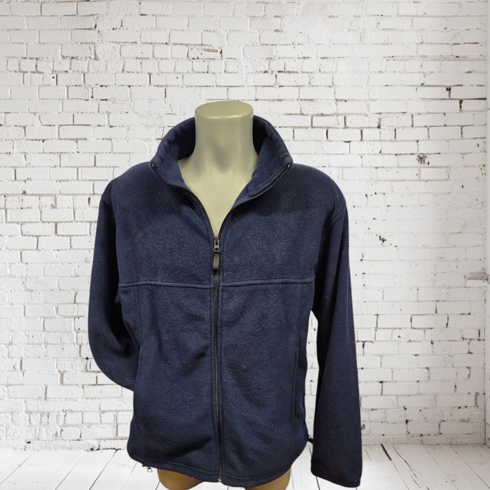 Bass Pro Shops Men's Navy Fleece Jacket Full Zip SZ M